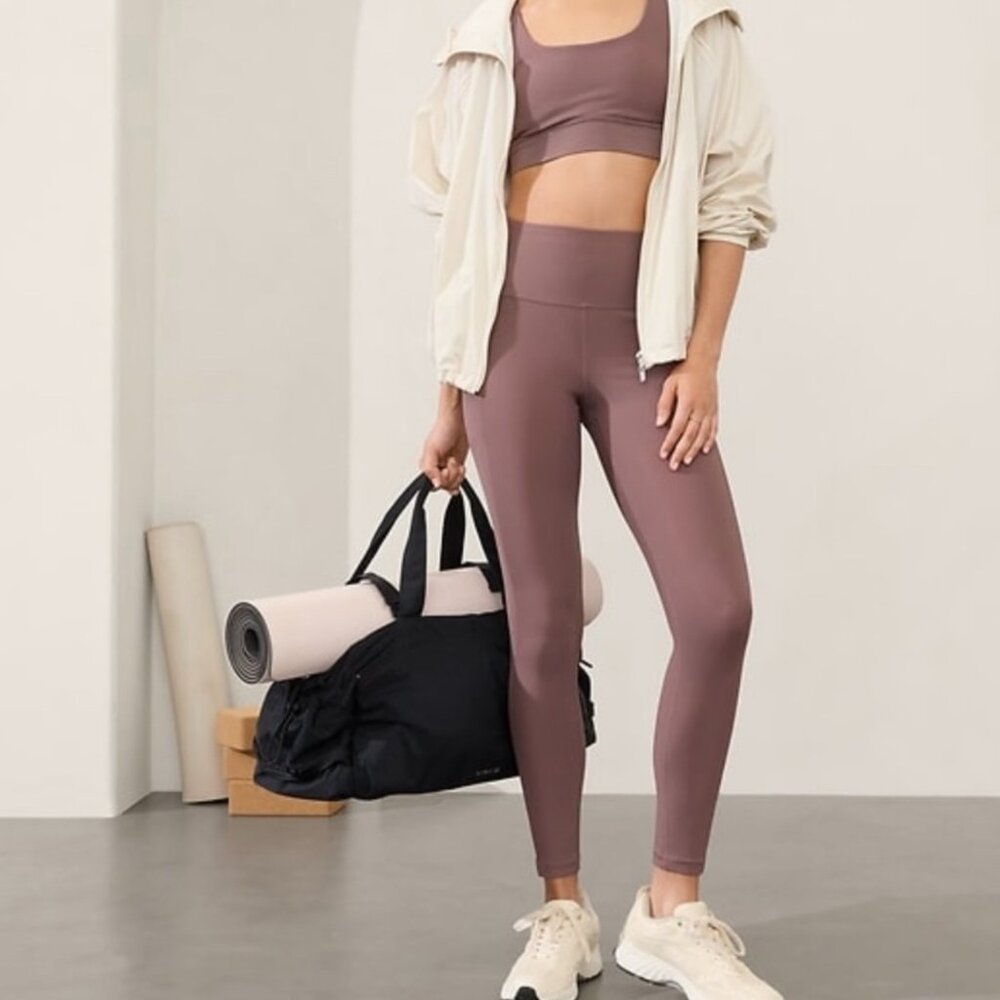 Athleta Salutation Stash High Rise Rib Mix Tight Legging